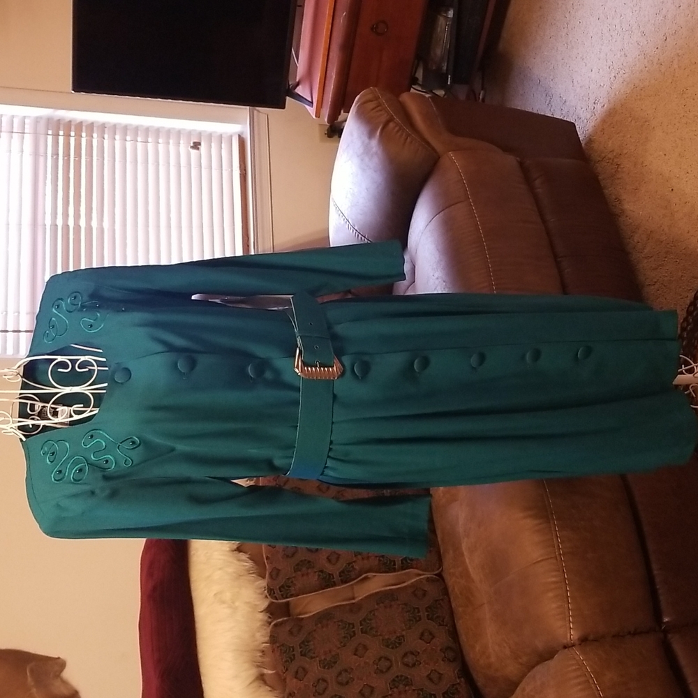 Beautiful Special Effects vintage emerald green dress NWT
